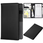 HASTHIP® Cheque Book Holder, Server Book with Zipper Pockets, Bill Folder for Restaurant, Serving Waitress Accessories Fit Server Apron (Black)