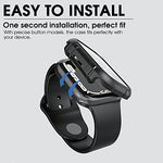 HASTHIP® Hard PC Cover Compatible withApple Watch Series 7, Hard Case 41mm Case withTempered Glass Screen Protector, Full Coverage, Touch Sensitive, Ultra-Thin HD Bumper Protective Cover(Black)