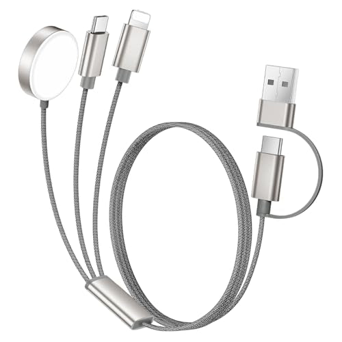 HASTHIP® Cable trenzado para cargador de reloj 3 en 2