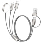HASTHIP® Cable trenzado para cargador de reloj 3 en 2