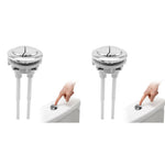 HASTHIP Dual Flush Toilet Button for 48mm 58mm Tanks with Water Saving Design in Silver