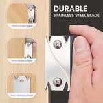 HASTHIP® Woodworking Edge Trimmer, Hand Planer Edge Bander for Burrs, Edge Corner Planer, Wood Chamfering Fillet Scraper, Stainless Steel Blade Veneer Edge Trimmer Deburring Tool Edge Banding Cutter