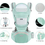 HASTHIP® Soft 6 In 1 Green Baby Carrier With Lumbar Support For Baby With