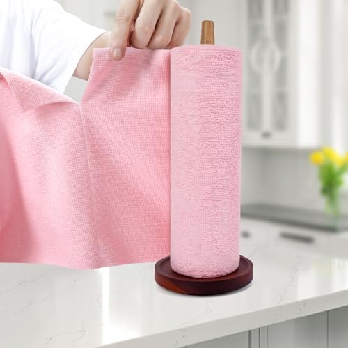HASTHIP® Microfiber Cleaning Cloth Pre-Cut Tear Away Microfiber Cleaning Cloth Roll Cleaning Cloths and Wipes Dusting Cloth Highly Absorbent Reusable Multipurpose Cleaning Cloth Roll 25x25cm Pink