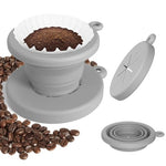 HASTHIP® Reusable Silicone Pour Over Coffee Dripper,Paperless Coffee Filter for Camping,Hiking Travel Home Office Dishwasher Safe Portable Maker with Carabiner