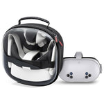 HASTHIP® Travel Case for Meta Quest 3S VR Headset Portable Carrying Case with Handle Transparent Protective Case Headset Controller Grips Charger Accessories Bag for Meta Quest 3S, 23x12x23cm