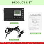 HASTHIP® BrandName Portable Multi-Band Radio FM/AM/SW LCD Display, Battery Operated Transistor Radio with Earphone Jack, Auto Search, Lanyard, Travel Camping Outdoor Personal Music Player