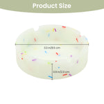 HASTHIP Luminous Silicone Ashtray for Patio and Office with 4 Notches 3.27 in Round Design | Glow in the Dark