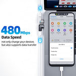 HASTHIP® USB C Adapter Right Angle Magnetic 90 Degree Type C Connector,PD 120W Fast Charging,480Mbps Data Transfer Compatible with MacBook Pro/Air Laptop Tablet USB-C Smartphone White