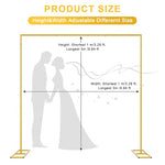 HASTHIP® Heavy Duty Backdrop Stand 9.85x9.85ft Adjustable Photography Background Support System with Carrying Bag, Photo Video Studio Banner Stand Kit for Wedding Parties Events Decoration