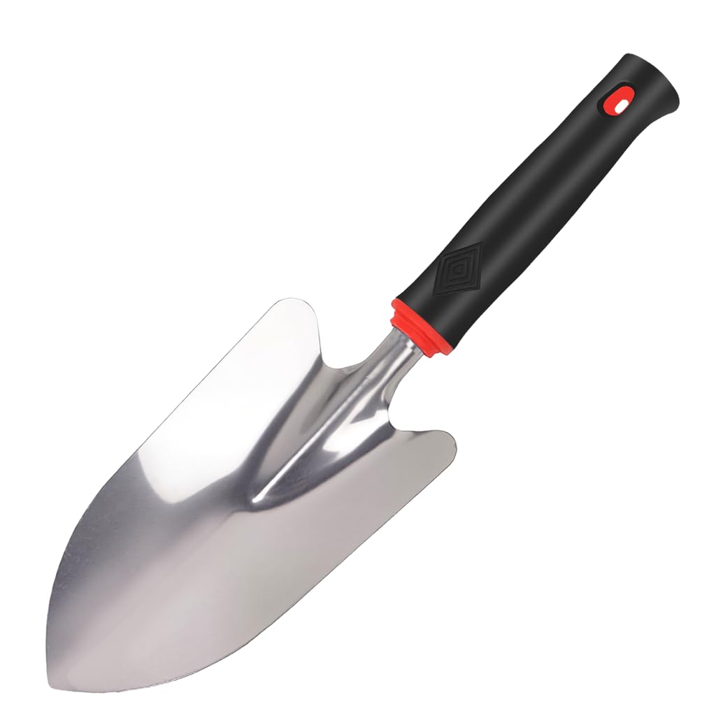 HASTHIP Garden Hand Shovel for Digging and Planting with Anti-Slip Ergonomic Handle | 12 in Rust-Resistant Stainless Steel Tool