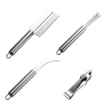 HASTHIP Pineapple Peeler Tool Set for Easy Fruit Prep featuring Curved Blade & Ergonomic Handles