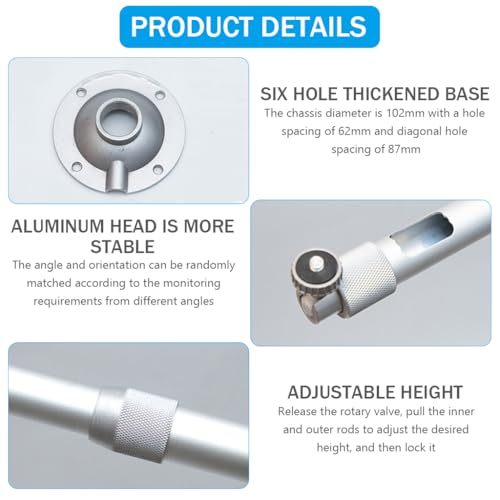 HASTHIP® Security Camera Mount Bracelet, 7.8-15.7 Inches Telescopic Wall Mount, Aluminum Alloy Dome Camera Mount Universal Camera Wall Mounting Bracket for CCTV Security Camera/IP Camera