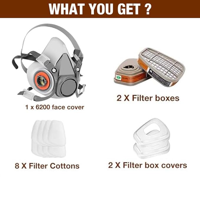 HASTHIP® sable Respirator Face Cover with Filters,