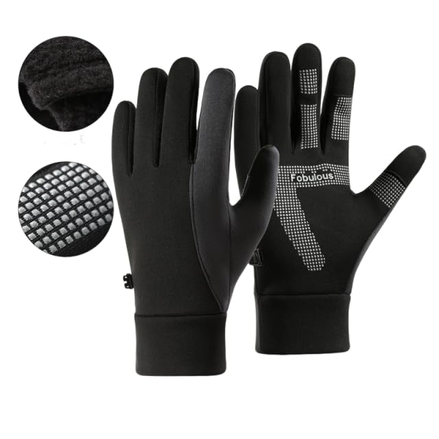 HASTHIP® BrandName Winter Gloves Men Women,Waterproof Thermal Touchscreen Running Gloves,Warm Windproof Cycling Driving Hiking Sports