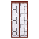 HASTHIP® Malla Antimosquitos para Puertas con Imán, Cubierta de Puerta PVC Aislada con Cinta Adhesiva, Cortina Privada a Prueba de Polvo y Viento 110x210 cm