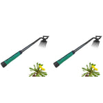 HASTHIP Weeder Hand Tool for Garden Weeding with 6 Claws Steel Head and Rubberized Handle | 40cm Manual Weed Puller for Lawn and Plant Pot