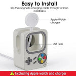 HASTHIP® Silicone Charging Stand Compatible with Apple Watch Ultra/SE/Series 9/8/7/6/5/4/3/2/1, Retro Cartoon Magnetic Wireless Charger Holder Dock, Nightstand Mode Organizer
