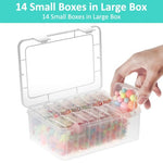 HASTHIP® 15 Pcs Transparent Jewelry Organizer Box Set Plastic Storage Cases for Earrings Ear Studs Rings Necklace Multi Purpose Small Storage Case for DIY Crafting Beading Diamond Painting X3