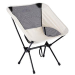 HASTHIP® Portable Chairs for Travelling, Camping with Carry Bag 600D Oxford Cloth Chair for Garden, Balcony, Outdoor Camping Folding Chair for Travel Small Foldable Chair Supports (300 Lbs) - White