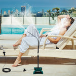 HASTHIP® 10 Meters Misting System Flexible Multi-nozzle Water Spraying Device Outdoor Water Sprayer Garden Cooling System Free Standing Misting System Water Saving Mister for Patio, Garden, Backyard