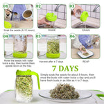 HASTHIP 32Oz Glass Sprout Maker Jar with Ventilated Mesh Lid, PP Handle and 86mm Mason Jar Fit