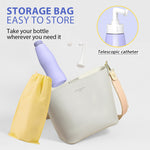HASTHIP® Peri Bottle, 500ml Portable Travel Bidet with Bag, with 2 Interchangeable Spray Nozzles Travel Bidet with Storage Bag Cleansing Bidet Sprayer for Personal Hygiene Care, Postpartum Perineal