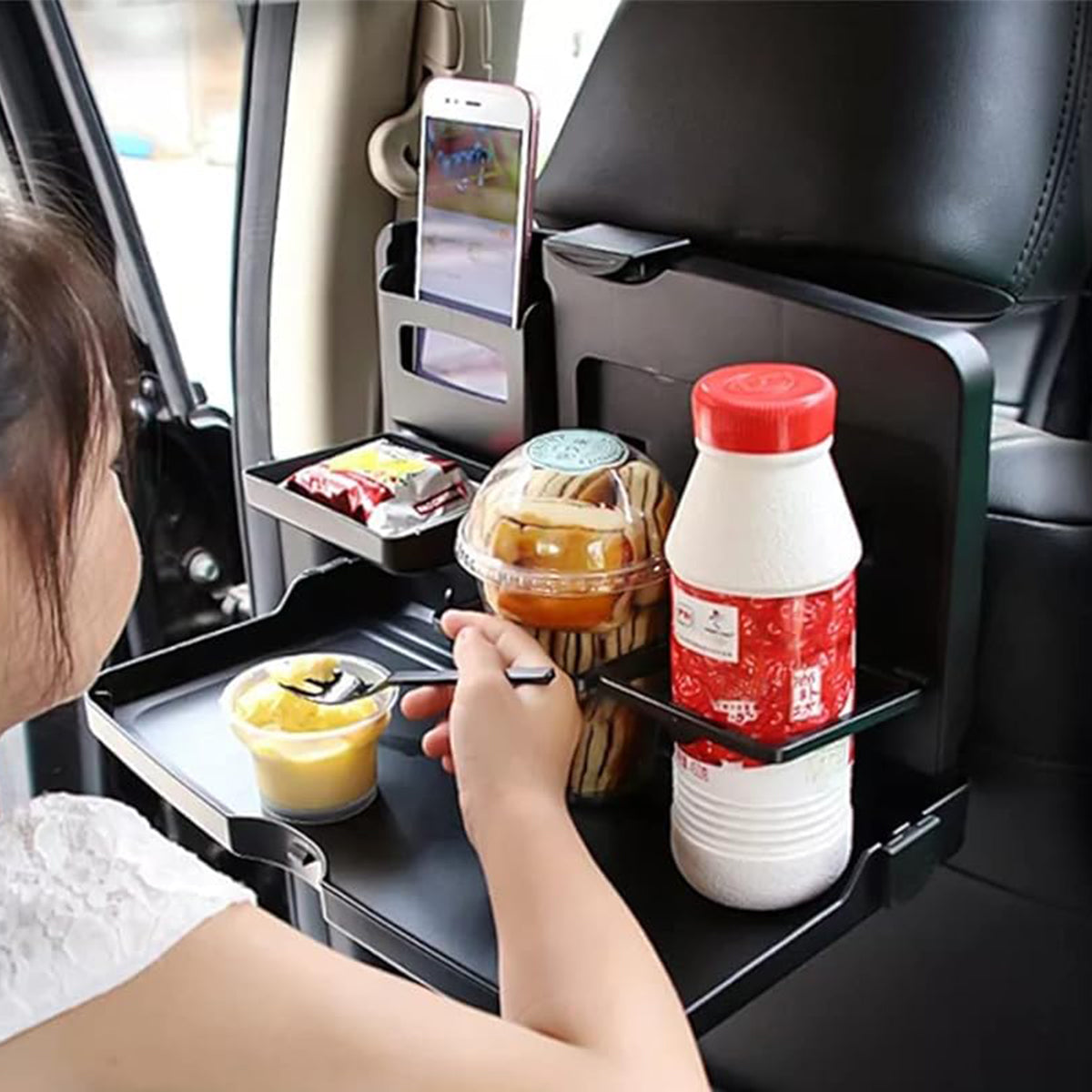 HASTHIP® Car Tray Table, Multi Functional Portable Foldable Car Backseat Tray Desk,