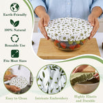 HASTHIP 3 Pack Linen Cotton Bowl Covers with Elastic Fit for Bread Proofing and Meal Prep