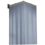 HASTHIP Retractable Folding Shower Curtain Aluminum Rail Waterproof Polyester Cloth