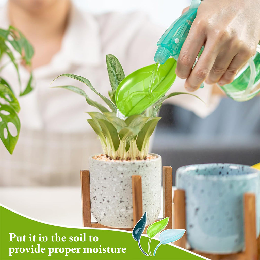 HASTHIP® 3Pcs Small Plant Pot Watering Tools Slow Watering Tool Creative Decorative Leaf Shape Watering Gentle Watering Channel Funnel for Indoor Plants Small Desk Plant Office Plant