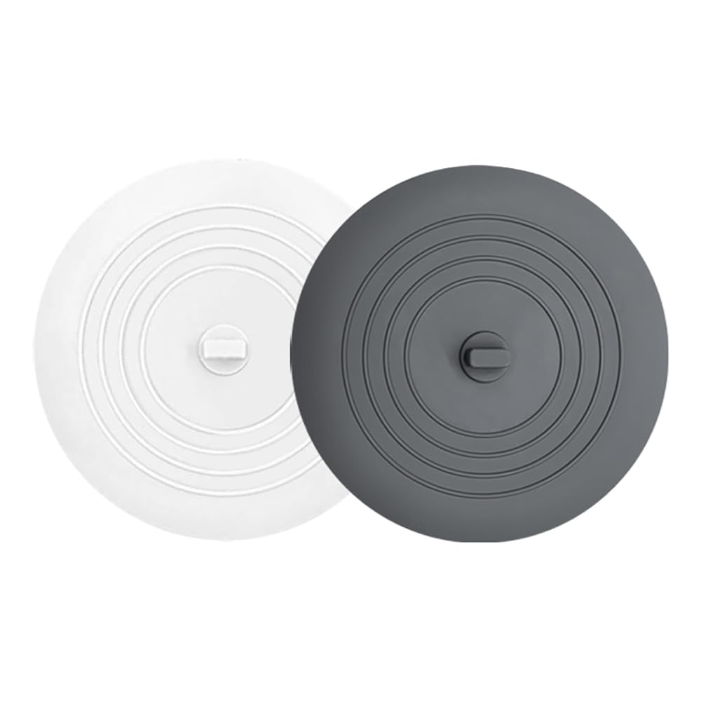 HASTHIP 2-Piece Silicone Tub Stopper Set, 6-Inch Cover for Bathtub, Sink and Laundry Drains