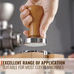 HASTHIP® Espresso Tamper, Heavy Duty Stainless Steel Coffee Tamper, Refined Handle and Stainless Steel Flat Base Handle Espresso Tamper, for Coffee Machine Accessories Tool(53MM)