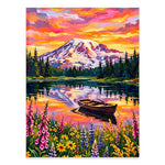 HASTHIP 5D Lake Landscape Diamond Art Kit with Full Round Drills, Canvas and DIY Tools