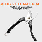 HASTHIP Gardening Scissors Set for Trimming and Pruning with Spring Mechanism | 3Pcs Alloy Steel Tools Featuring Safety Lock