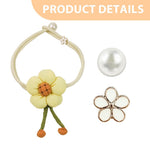 HASTHIP Curtain Tiebacks for Bedroom Decor featuring Built‑In Pin Design and 2PCS Boho Flower Holders