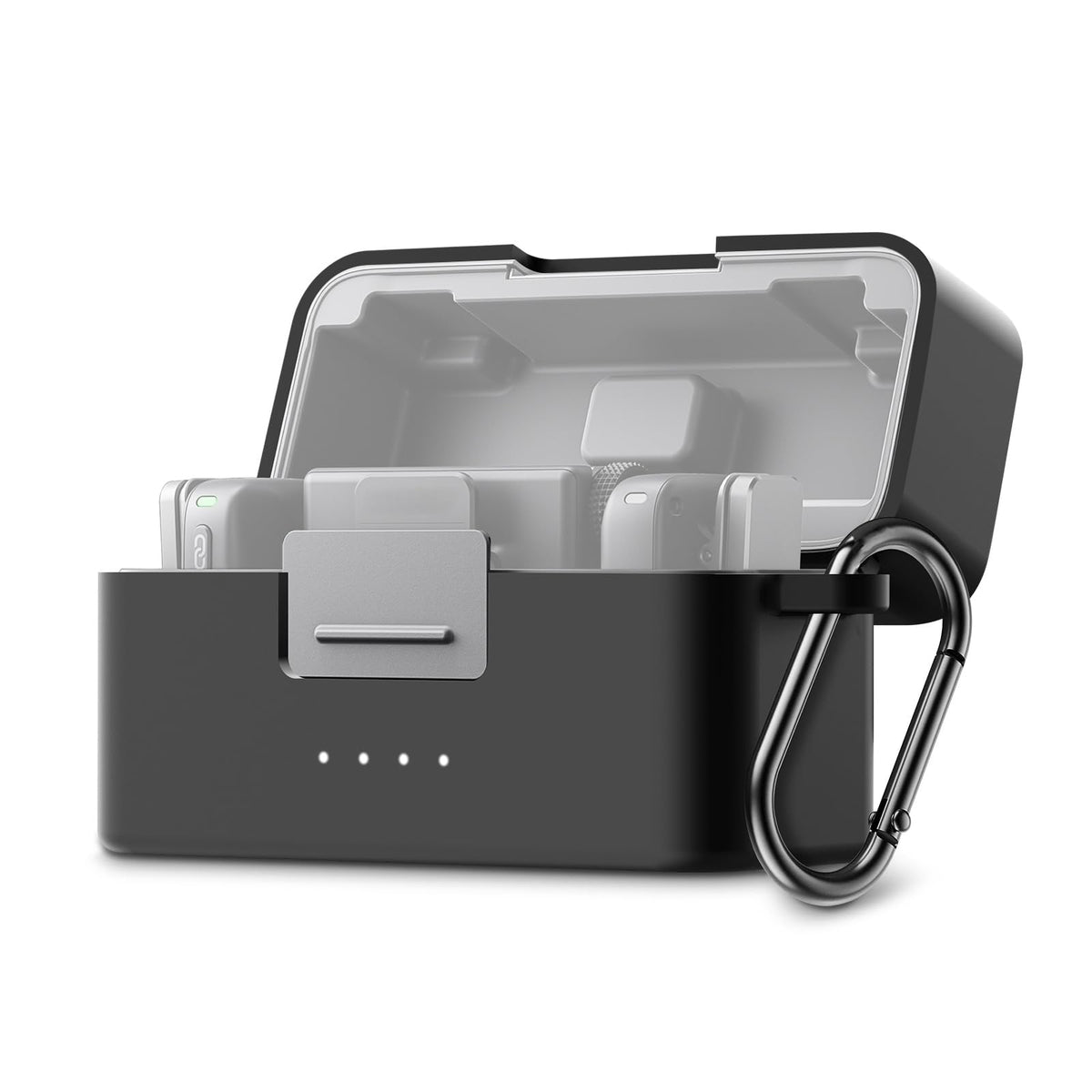 HASTHIP® Funda de Silicona para Micrófono Mini,Cubierta Protectora Antigolpes con Mosquetón y Cordón,Diseño Ligero y Resistente para Viajes Uso Diario