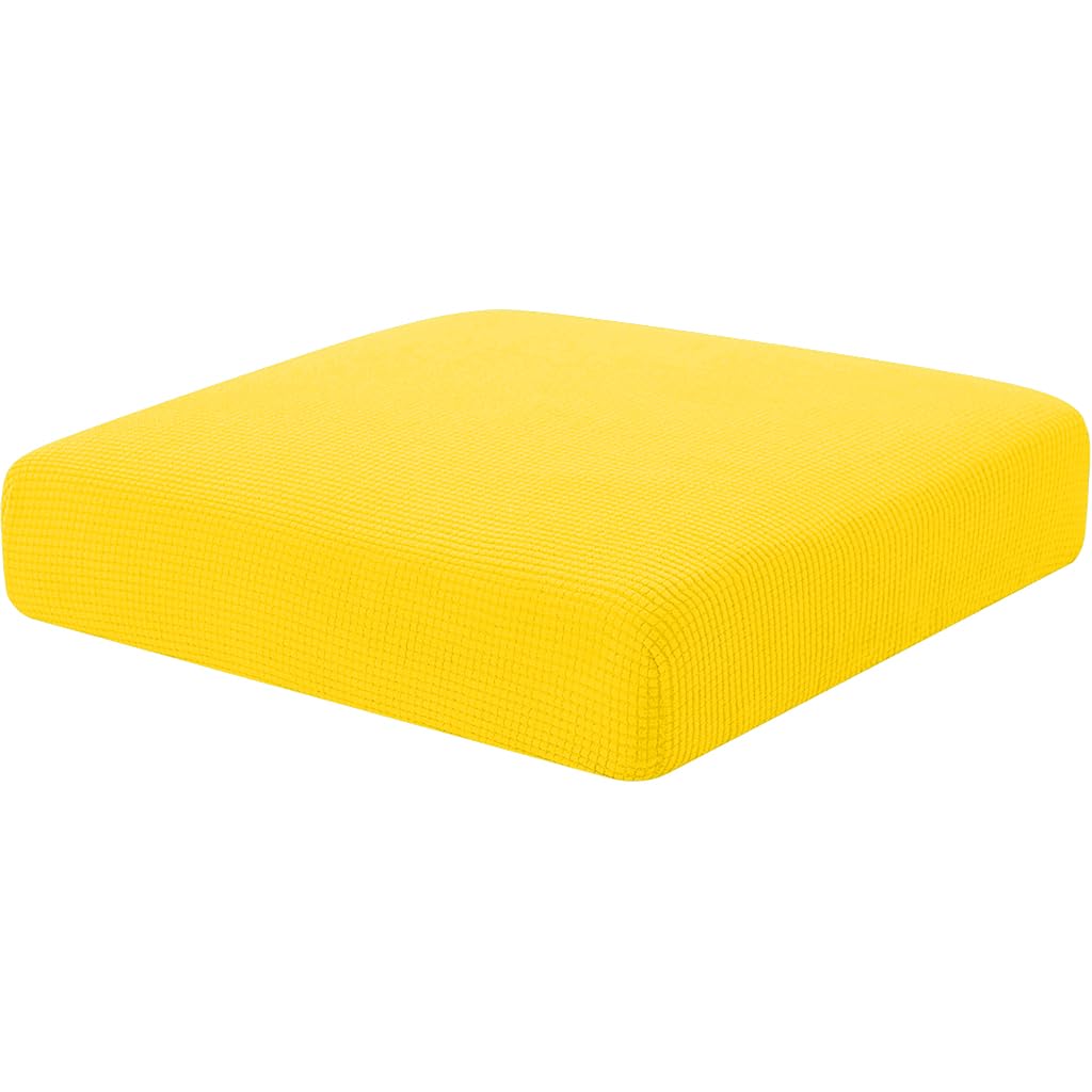 HASTHIP Sofa Seat Cushion Slipcover for Sofa and Meditation Mat 50–70cm with Stretchy Slip‑On Fit in Yellow