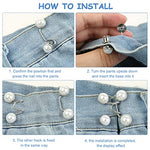 HASTHIP® 4Pcs Jeans Pins Adjustable