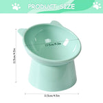 HASTHIP® Cat Bowl, Elevated Cat Food Bowls Shallow Cat Feeding Bowl - Thickened PP Fabric, Anti-Tip 15° Tilt, Easy Clean Puppy Bowl