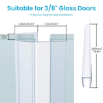 HASTHIP Shower Door Side Seal for Bathroom Waterproofing 6.6 ft featuring Slide in Silicone Strip | Cuttable and Noise Reducing Design