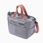 HASTHIP Lunch Bag for Work and School with Multi Pocket Design and 23x15x20cm Size | Grey Oxford Cloth Insulated Tote