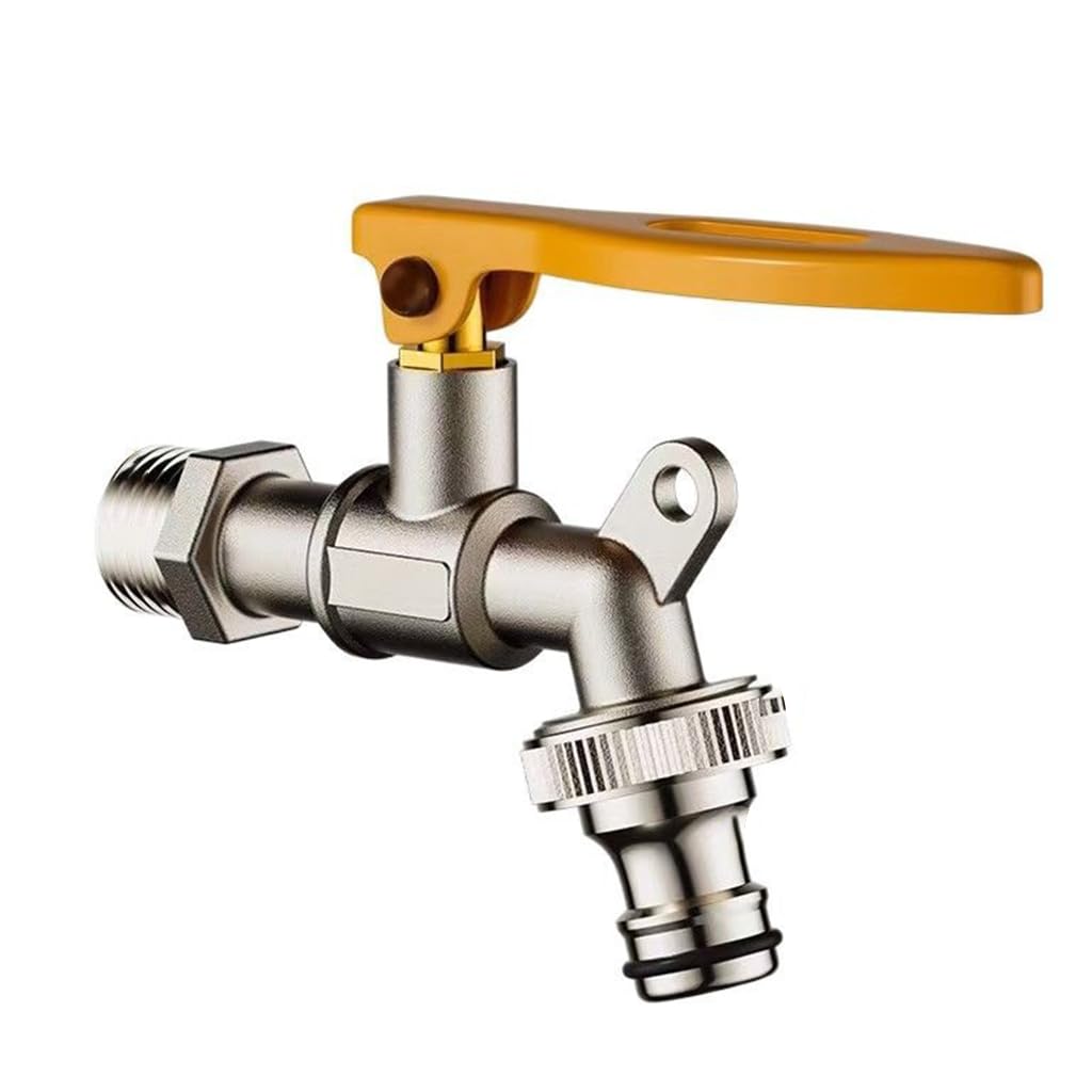 HASTHIP Garden Faucet for Outdoor Use with Lockable Handle and 1/2 inch Thread | Full Copper Construction