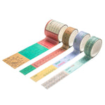 HASTHIP Washi Tape Set for Journaling and Scrapbooking featuring 4 Colorful Rolls | Planner Decoration