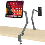 HASTHIP® ZORBES Soporte de Escritorio Giratorio 360° para Teléfono y Tableta, Montaje con Clip de Tornillo Metálico, Brazo Metálico Flexible, Compatible con Dispositivos de 4-15.6"