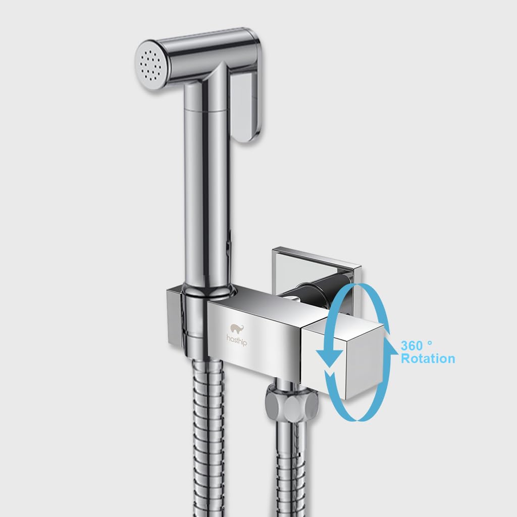 HASTHIP Copper Angle Valve for Bathroom and Laundry Use with Square Twist Control | Rust Resistant Metal Construction