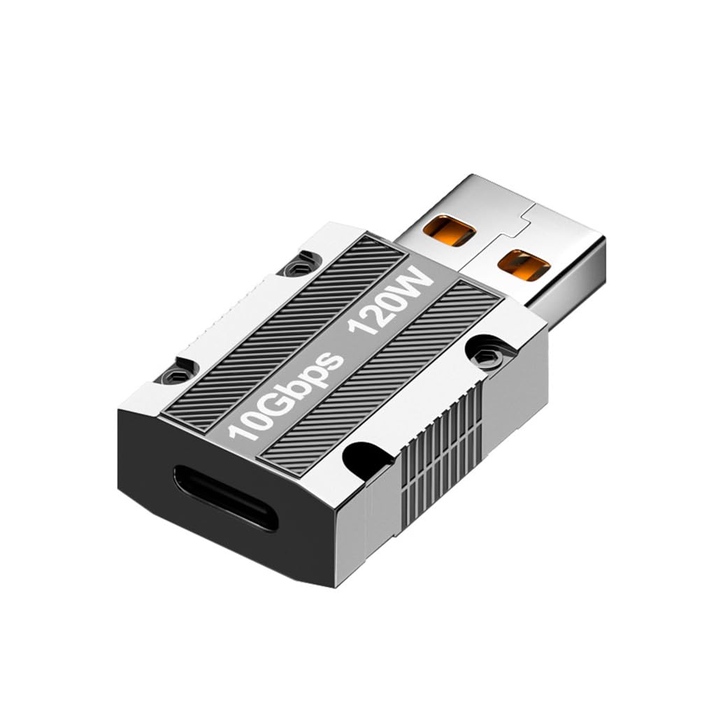 USB C to USB A OTG Adapter Type C to USB Adapter USB 3.1 Adapter Support Data Transfer & Max 120W Fast Charging Zinc Alloy