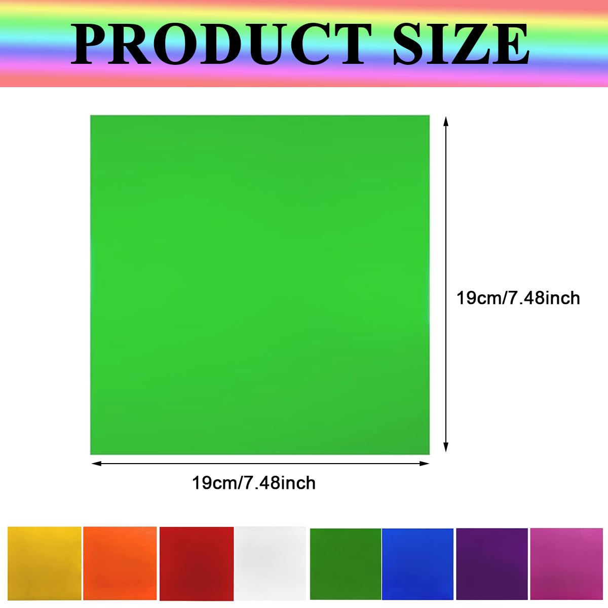 HASTHIP Gift Wrapping Paper for Candy and Crafts with 120 7.5 in Sheets in 8 Glossy Colors
