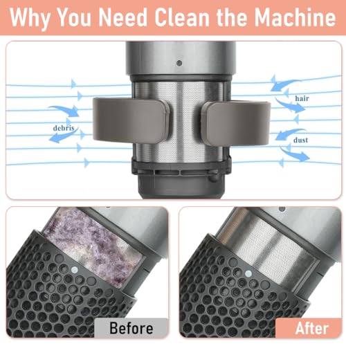 HASTHIP® Filter Cleaning Brush for Dyson Supersonic Hair Dryer HD01 HD02 HD03 HD04 HD08 Hair Blow Dryers, Easy Cleaning Tool for Hair Dryer Attachments (Parts Only)