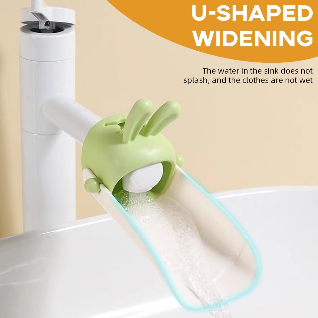 HASTHIP Faucet Water Guide Panels for Kitchen and Bathroom Sinks with Bunny Ear Design | 2Pcs Soft Rubber Grip and Sturdy PP Deflector